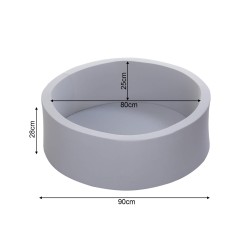 Kinder-Bällebad Spielzeug Rebecca Mobili Sinsan Ab 12 Monaten Schwamm Kunststoff Grau 28x90x90