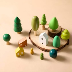 Gioco Set Foresta e Dinosauri per Bambini Rebecca Mobili Kunzea Dai 3 anni Legno Multicolore