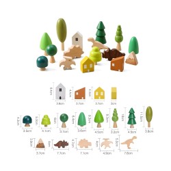 Gioco Set Foresta e Dinosauri per Bambini Rebecca Mobili Kunzea Dai 3 anni Legno Multicolore