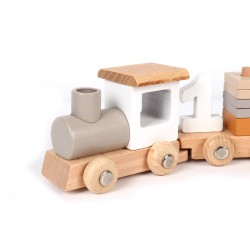 Children's Montessori Train Toy Rebecca Mobili Tiris From 3 years Wood Multicolor