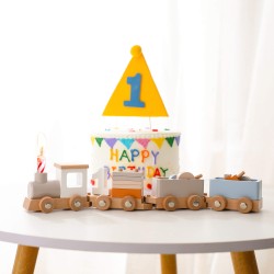 Jeu Train Montessori pour Enfants Rebecca Mobili Tiris À partir de 3 ans Bois Multicolore