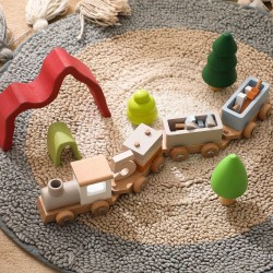 Gioco Trenino Montessoriano per Bambini Rebecca Mobili Tiris Dai 3 anni Legno Multicolore