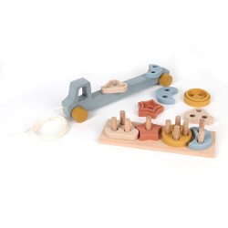 Gioco Camion Montessoriano per Bambini Rebecca Mobili Keyaki Dai 3 anni Legno Multicolore