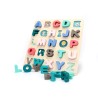 Gioco Puzzle Lettere Alfabeto per Bambini Rebecca Mobili Jambo Dai 3 anni Legno Multicolore 2,5x30x30