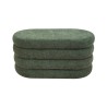 Pouf avec rangement Rebecca Mobili Zeytin 38x76x38 Tissu Polyester MDF Vert Foncé Moderne