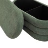 Storage Ottoman Rebecca Mobili Zeytin 38x76x38 Polyester Fabric MDF Dark Green Modern