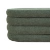 Pouf avec rangement Rebecca Mobili Zeytin 38x76x38 Tissu Polyester MDF Vert Foncé Moderne