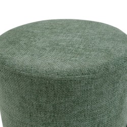 Pouf Rebecca Mobili Daikon 43,5x38x38 Tissu Polyester Acier Vert Foncé Noir Moderne