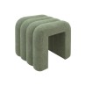 Ottoman Rebecca Mobili Bamya 40x38x40 Polyester Fabric MDF Dark Green Modern SET 2 pcs