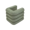 Pouf Rebecca Mobili Bamya 40x38x40 Tissu Polyester MDF Vert Foncé Moderne ENSEMBLE 2 pcs