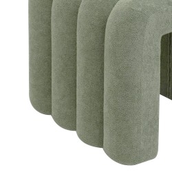 Ottoman Rebecca Mobili Bamya 40x38x40 Polyester Fabric MDF Dark Green Modern SET 2 pcs