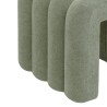 Puf Rebecca Mobili Bamya 40x38x40 Tela de Poliéster MDF Verde Oscuro Moderno CONJUNTO 2 pzs