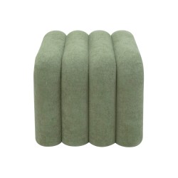 Pouf Rebecca Mobili Bamya 40x38x40 Tessuto Poliestere MDF Verde Scuro Moderno SET 2 pezzi