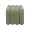 Pouf Rebecca Mobili Bamya 40x38x40 Tessuto Poliestere MDF Verde Scuro Moderno SET 2 pezzi