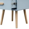 Nightstand Rebecca Mobili Tazart 44x35x35 MDF Wood Light blue Brown Scandinavian