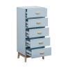 Dresser Rebecca Mobili Kuro 115x50x40 MDF Wood Light blue Brown Scandinavian