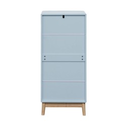 Commode Rebecca Mobili Kuro 115x50x40 MDF Bois Bleu ciel Marron Scandinave