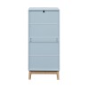 Cassettiera Rebecca Mobili Kuro 115x50x40 MDF Legno Celeste Marrone Scandinavo