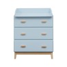 Changing Table Rebecca Mobili Deble 100x80x42 MDF Wood Light blue Brown Scandinavian