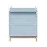 Changing Table Rebecca Mobili Deble 100x80x42 MDF Wood Light blue Brown Scandinavian