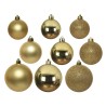 Palline per Albero di Natale Rebecca Mobili Shamel Ø 6/8/10 Plastica Giallo Dorato SET 26 pz