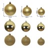 Palline per Albero di Natale Rebecca Mobili Shamel Ø 6/8/10 Plastica Giallo Dorato SET 26 pz