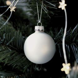 Palline per Albero di Natale Rebecca Mobili Hanzal Ø 6/8/10 Plastica Grigio Argento SET 26 pz