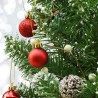 Palline per Albero di Natale Rebecca Mobili Fakra Ø 6/8/10 Plastica Rosso SET 26 pz