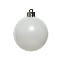 Palline per Albero Rebecca Mobili Ekop Ø 4/6/10 Plastica Bianco SET 32 pz