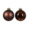 Palline per Albero di Natale Rebecca Mobili Ptelea Ø 8 Vetro Marrone SET 16 pz