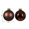 Palline per Albero di Natale Rebecca Mobili Ptelea Ø 8 Vetro Marrone SET 16 pz