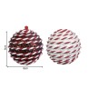 Palline per Albero di Natale Rebecca Mobili Bayd Ø 8 Plastica Spugna Rosso Bianco SET 2 pz