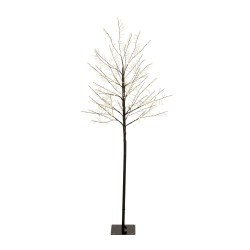 Albero di Natale Stilizzato con Luci Rebecca Mobili Sayal 150x60x60 Metallo Plastica Bianco Caldo