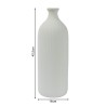 Vaso Decorativo Rebecca Mobili Bilinga 40,5x14x14 Gres Bianco