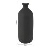 Vaso Decorativo Rebecca Mobili Scarlina 40,5x14x14 Gres Nero