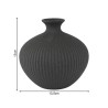 Vaso Decorativo Rebecca Mobili Ayous 13x13,5x13,5 Gres Nero