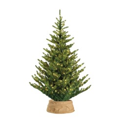 Gonna per Albero di Natale Rebecca Mobili Blighia 25x68x68 Juta Beige