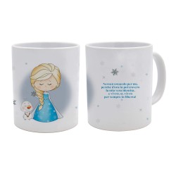 Set tazza tema "Regina delle nevi" e 2 candele profumate fragranza relax