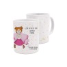 Set 1 tazza in ceramica e bicchiere con candela fragranza rosa