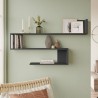 Shelf Rebecca Mobili Doye 71,5x120x14,5 Chipboard Dark Grey Modern