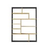 Libreria Rebecca Mobili Farako 123,5x90x22 Truciolato Grigio Scuro Rovere Chiaro Moderno