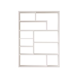 Librería Rebecca Mobili Iroko 123,5x90x22 Tablero de partículas Blanco Moderno