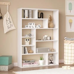 Estante Rebecca Mobili Iroko 123,5x90x22 Aglomerado Branco Moderno