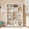 Estante Rebecca Mobili Iroko 123,5x90x22 Aglomerado Branco Moderno