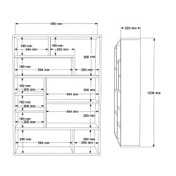 Estante Rebecca Mobili Iroko 123,5x90x22 Aglomerado Branco Moderno