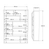 Boekenkast Rebecca Mobili Iroko 123,5x90x22 Spaanplaat Wit Modern
