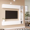 Wall Unit Rebecca Mobili Kadab 143,5x169x26 Chipboard White Modern SET 3 pcs