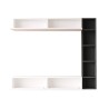 Wall Unit Rebecca Mobili Tamael 143,5x169x26 Chipboard White Dark Grey Modern SET 3 pcs