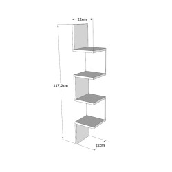 Scaffale da Parete Rebecca Mobili Namakin 117x22x22 Truciolato Rovere Chiaro Moderno