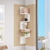 Wall Shelf Rebecca Mobili Balang 117x22x22 Chipboard White Modern